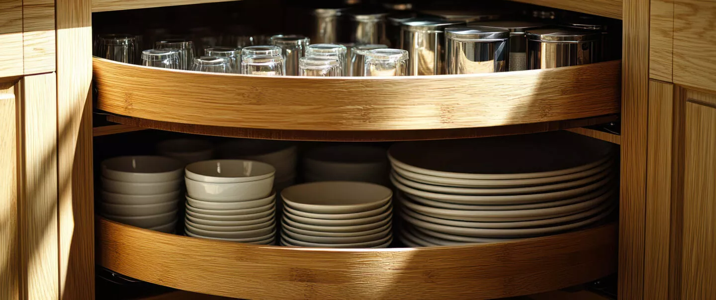 Karussellschrank als Ecklösungen in der Küche